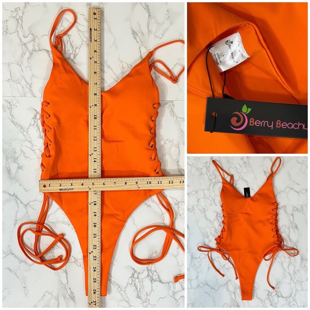 BERRY BEACHY ADELE ONE PIECE- ORANGE L - Picture 13 of 14